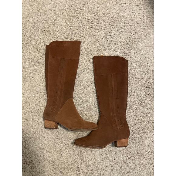 Blondo Shoes - faux suede western style riding boots